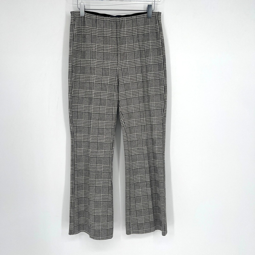Maeve Kick Flare Pants Womens S Black Plaid Preppy‎ Academia Anthropologie